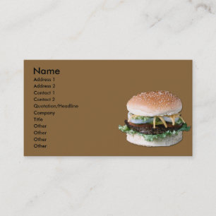 Hamburger Business Card