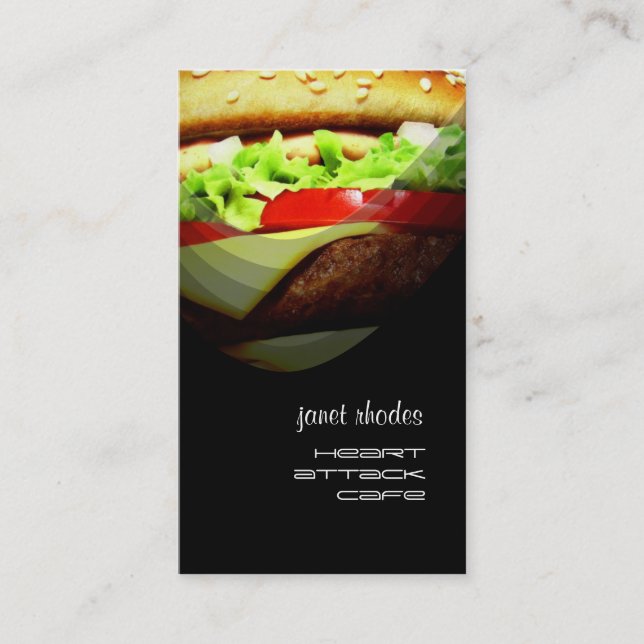 Hamburger business cards template (Front)