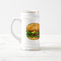 Hamburger cartoon illustration