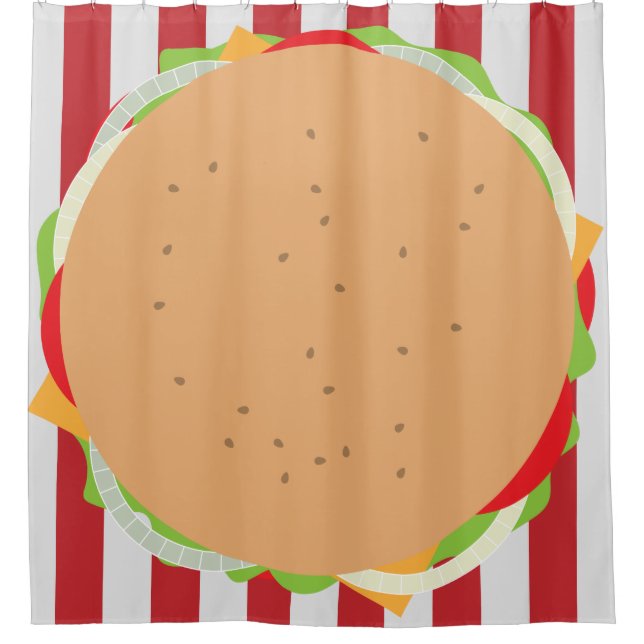 Hamburger cheeseburger cute cafe striped (Front)