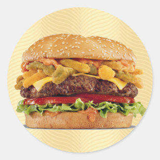 Hamburger Classic Round Sticker