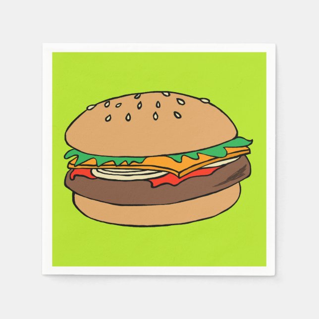 Hamburger cocktail napkin (Front)