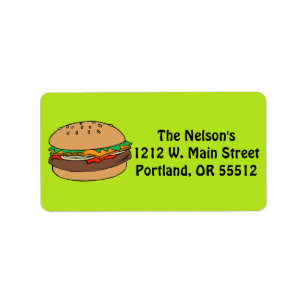 Hamburger custom labels