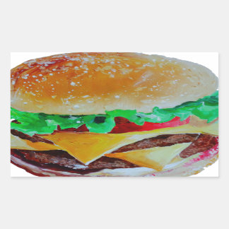 hamburger design, original painting sticker