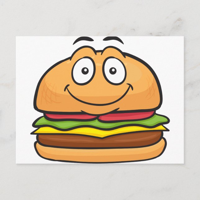Hamburger Emoji Postcard (Front)