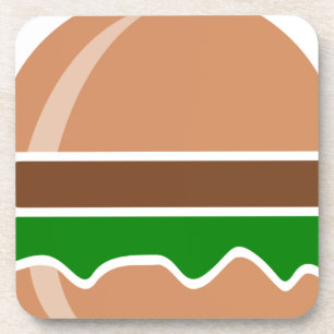Hamburger fast food a sandwich coaster