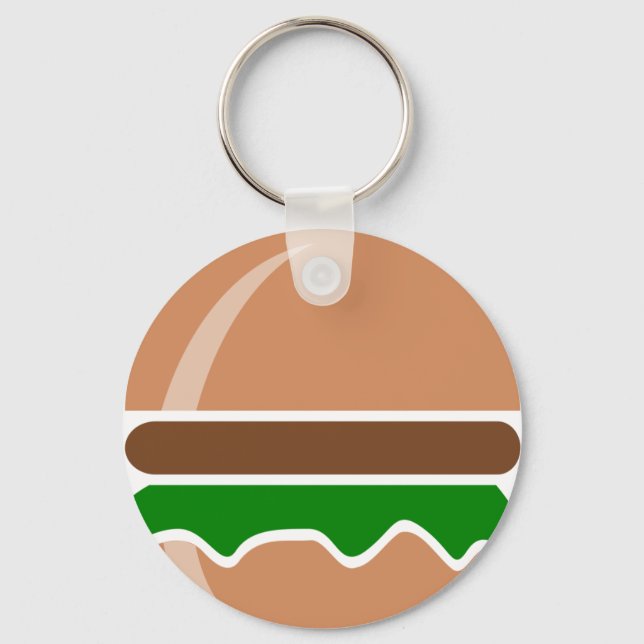 hamburger fast food a sandwich keychain (Front)