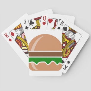 Hamburger fast food a sandwich playing cards