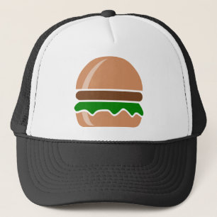 hamburger fast food a sandwich trucker hat