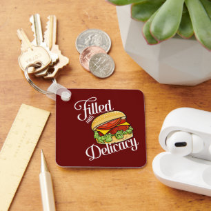 Hamburger Filled with Delicacy keychain