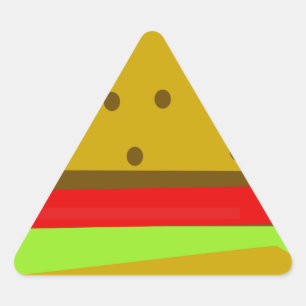 hamburger food fast food burger triangle sticker