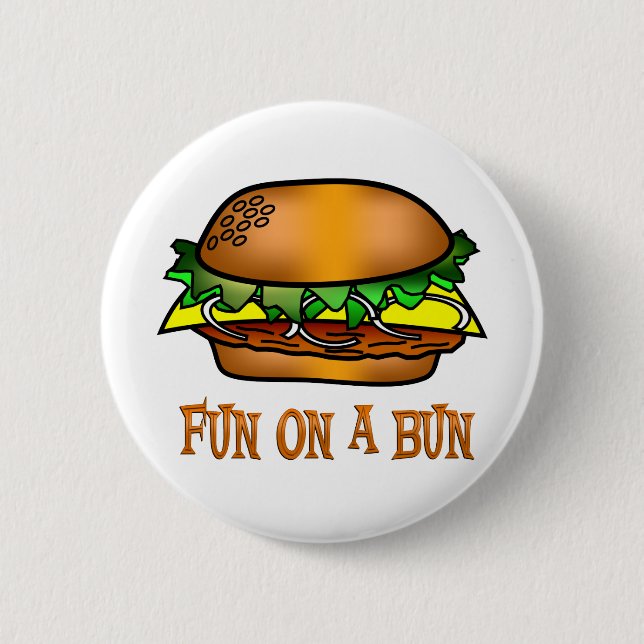 Hamburger Fun 2 Inch Round Button (Front)
