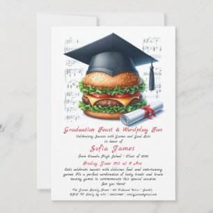 Hamburger graduation party – A Celebration  Invitation