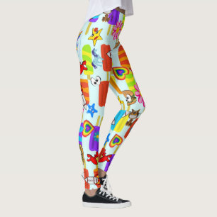 Hamburger Hearts Ice Cream Leggings