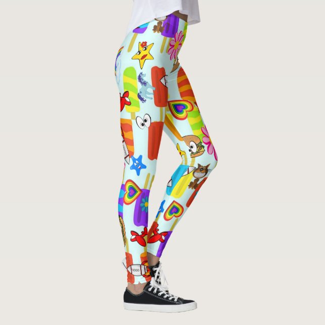 Hamburger Hearts Ice Cream Leggings (Right)