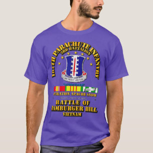 Hamburger Hill 3rd Bn 187th Infantry w Svc Ribbons T-Shirt