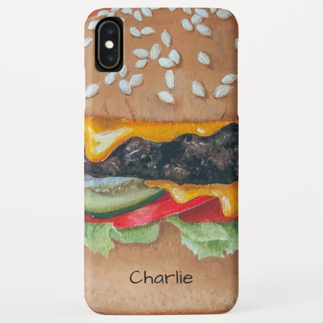 Hamburger Illustration custom name phone cases (Back)