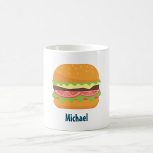 Hamburger Illustration Personalized Coffee Mug
