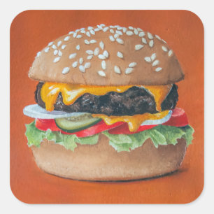 Hamburger Illustration stickers