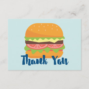 Hamburger Illustration Thank You Card