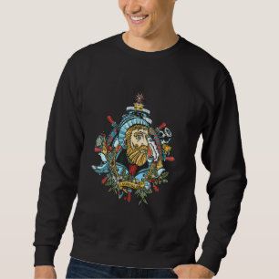 Hamburger Jung Seadog Cool Retro Tattoo Style Sweatshirt
