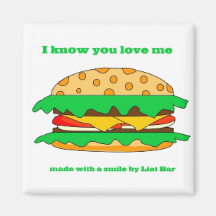 hamburger love magnet