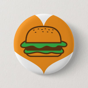 Hamburger lover 2 inch round button