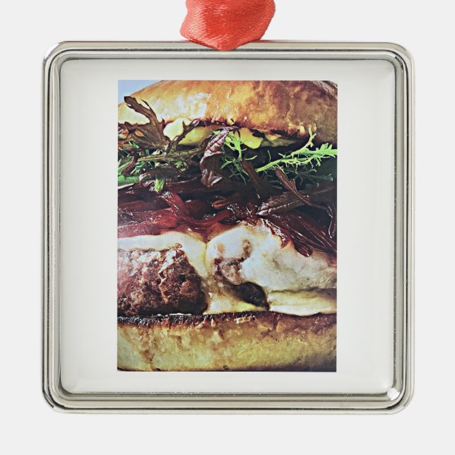 **HAMBURGER LOVER'S** CHRISTMAS ORNAMENT (Front)