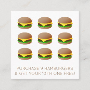 hamburger loyalty stamp card