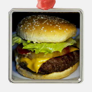 Hamburger Metal Ornament