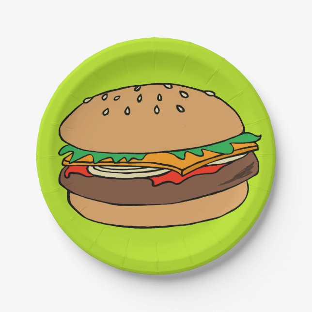 Hamburger paper plate (Front)