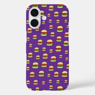 Hamburger Pattern iPhone 16 Case