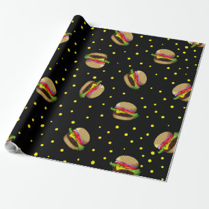 hamburger pattern wrapping paper