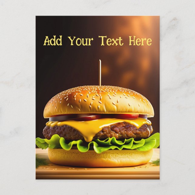 Hamburger personnalisé - Carte postale (Devant)