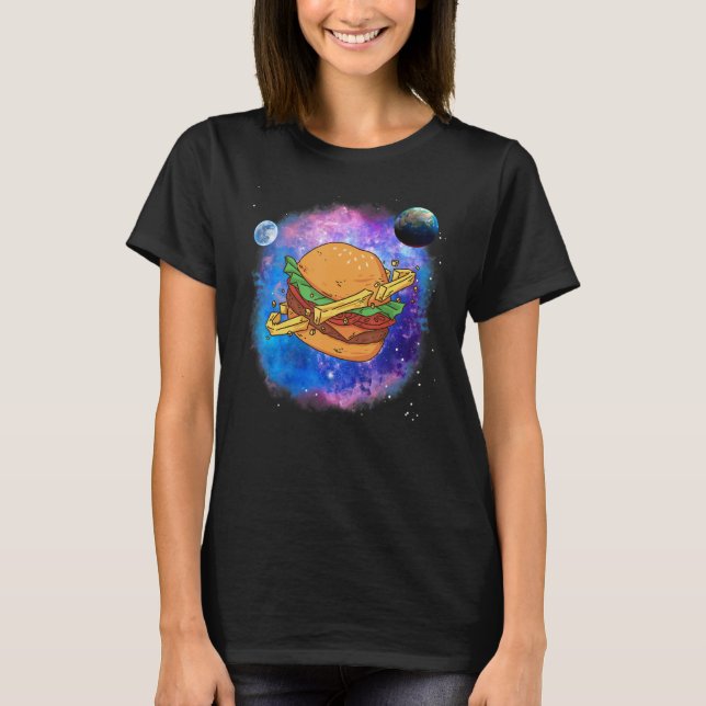Hamburger Planet Galaxy Burger T-Shirt (Front)