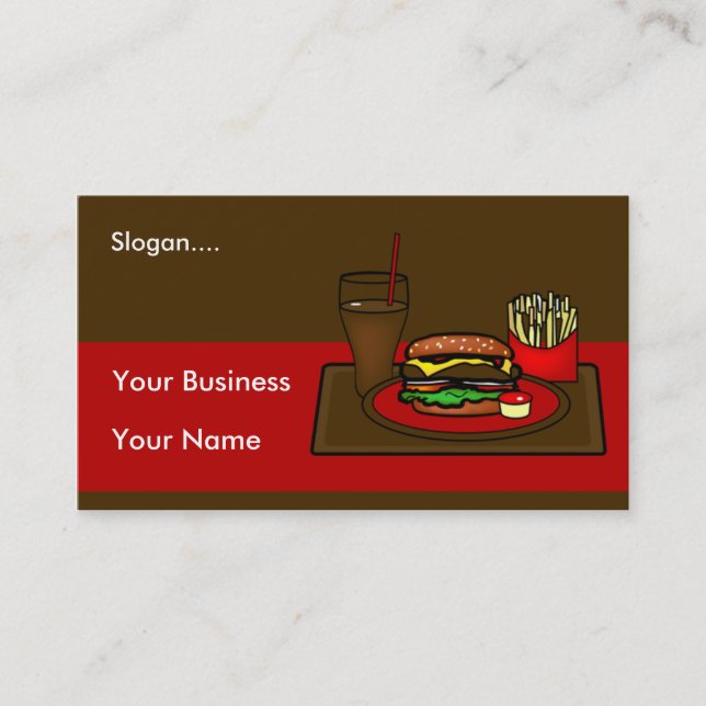 Hamburger Platter Business Card (Front)