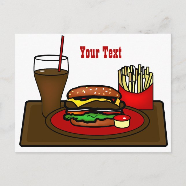 Hamburger Platter  Postcard (Front)