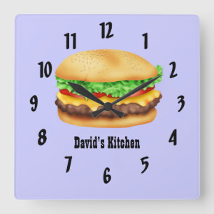 Hamburger Square Wall Clock