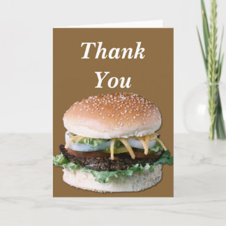Hamburger Thank You Greeting Card