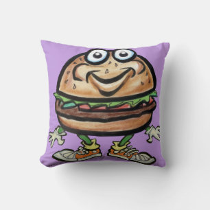 Hamburger Throw Pillow