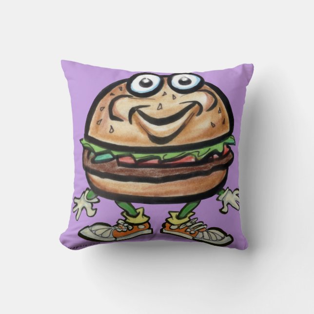 Hamburger Throw Pillow (Front)