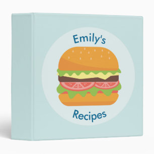 Hamburger with Tomato and Lettuce Recipe Binder