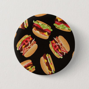 Hamburgers 2 Inch Round Button