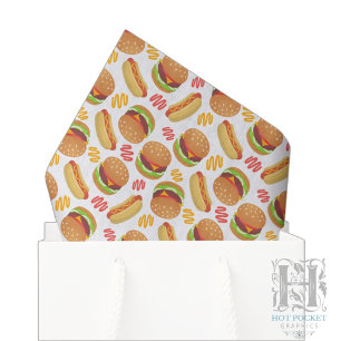 Hamburgers and Hot Dogs Tissue Paper
