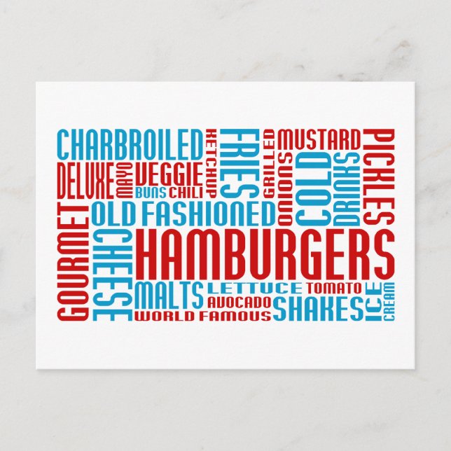 hamburgers chitChat Postcard (Front)