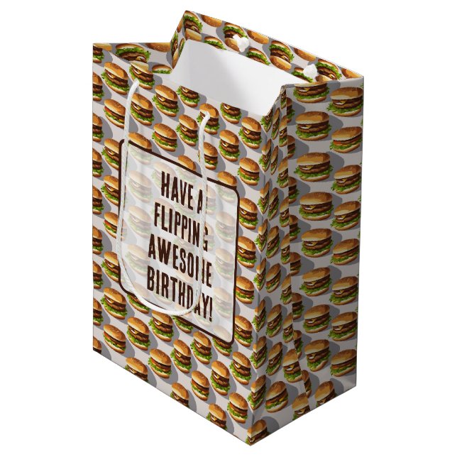 Hamburgers Medium Gift Bag (Front Angled)