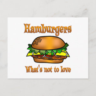 Hamburgers to Love Postcard