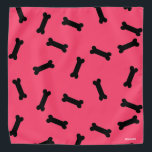 HAMbWG - Bandana - Black Dog Bones w any colour<br><div class="desc">HAMbyWhiteGlove - Doggy Bones Bandana - The background can be any colour!  just choose to personalize!</div>