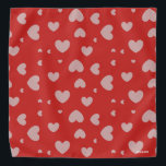 HAMbWG - Bandana - Hearts - Grey with Any Colour<br><div class="desc">HAMbyWhiteGlove - Hearts Bandana - Grey with any colour!</div>