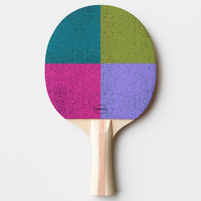 HAMbWG Bright, 4 Colour Graphic Ping Pong Paddle (Front)